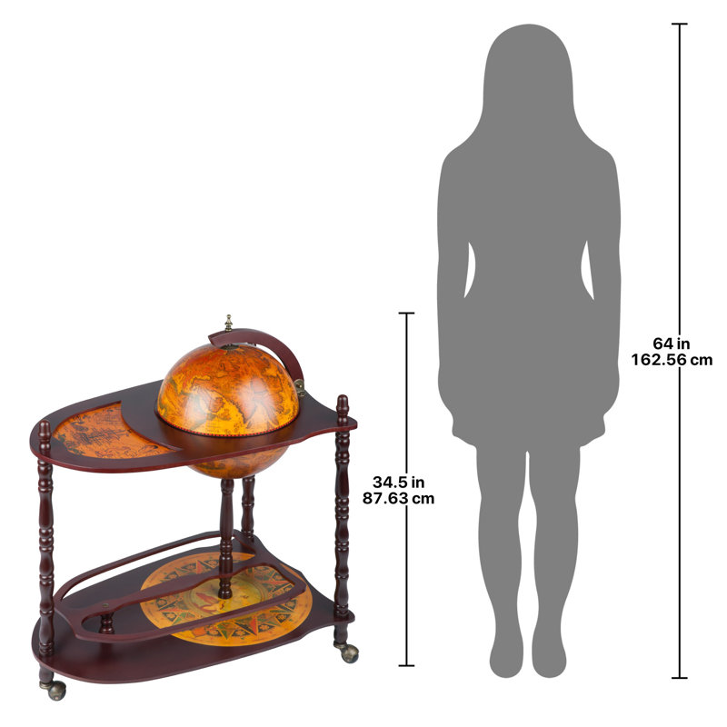 Design Toscano Wood Bar Cart & Reviews Wayfair